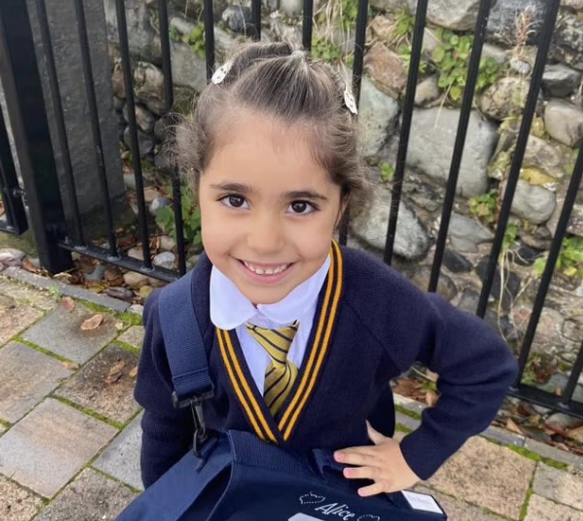 Alice da Silva Aguiar (9) ble begravet i dag. Stillbilde X/ Hazel Appley Alice da Silva Aguiar (9) ble begravet i dag. Stillbilde X/ Hazel Appley