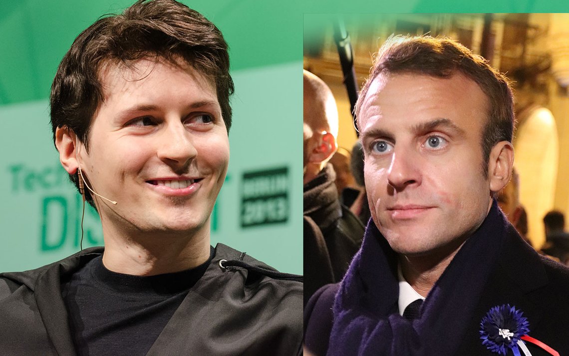 Durov og Macron skal være gamle bekjente. Foto: TechCrunch CC BY 2.0 / Superikonoskop CC BY-SA 4.0 Durov og Macron skal være gamle bekjente. Foto: TechCrunch CC BY 2.0 / Superikonoskop CC BY-SA 4.0