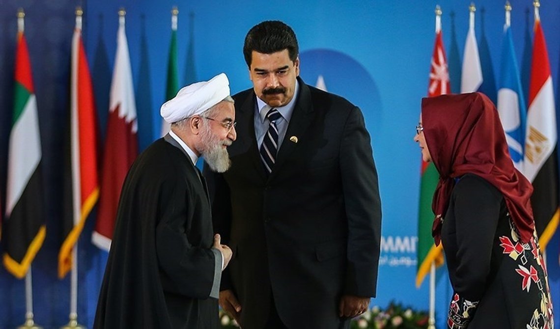 Nicolas Maduro, her sammen med sine iranske venner. Foto: Hamed Malekpour, Wikimedia Commons CC BY 4.0 Nicolas Maduro, her sammen med sine iranske venner. Foto: Hamed Malekpour, Wikimedia Commons CC BY 4.0