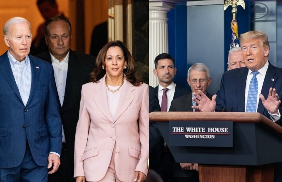 10. juni 2024 Washington DC, Joe Biden Kamala Harris Douglas Emhoff feirer Juneteenth i Det hvite hus. Foto: Shutterstock av DT phots.President Donald J. Trump, visepresident Mike Pence og medlemmer av Det hvite hus' arbeidsgruppe for koronaviruset, holder en oppdatering om koronaviruset søndag 15. mars 2020 i James S. Brady Press Briefing Room i Det hvite hus. Foto: Wikimedia Commons. 10. juni 2024 Washington DC, Joe Biden Kamala Harris Douglas Emhoff feirer Juneteenth i Det hvite hus. Foto: Shutterstock av DT phots.President Donald J. Trump, visepresident Mike Pence og medlemmer av Det hvite hus' arbeidsgruppe for koronaviruset, holder en oppdatering om koronaviruset søndag 15. mars 2020 i James S. Brady Press Briefing Room i Det hvite hus. Foto: Wikimedia Commons.
