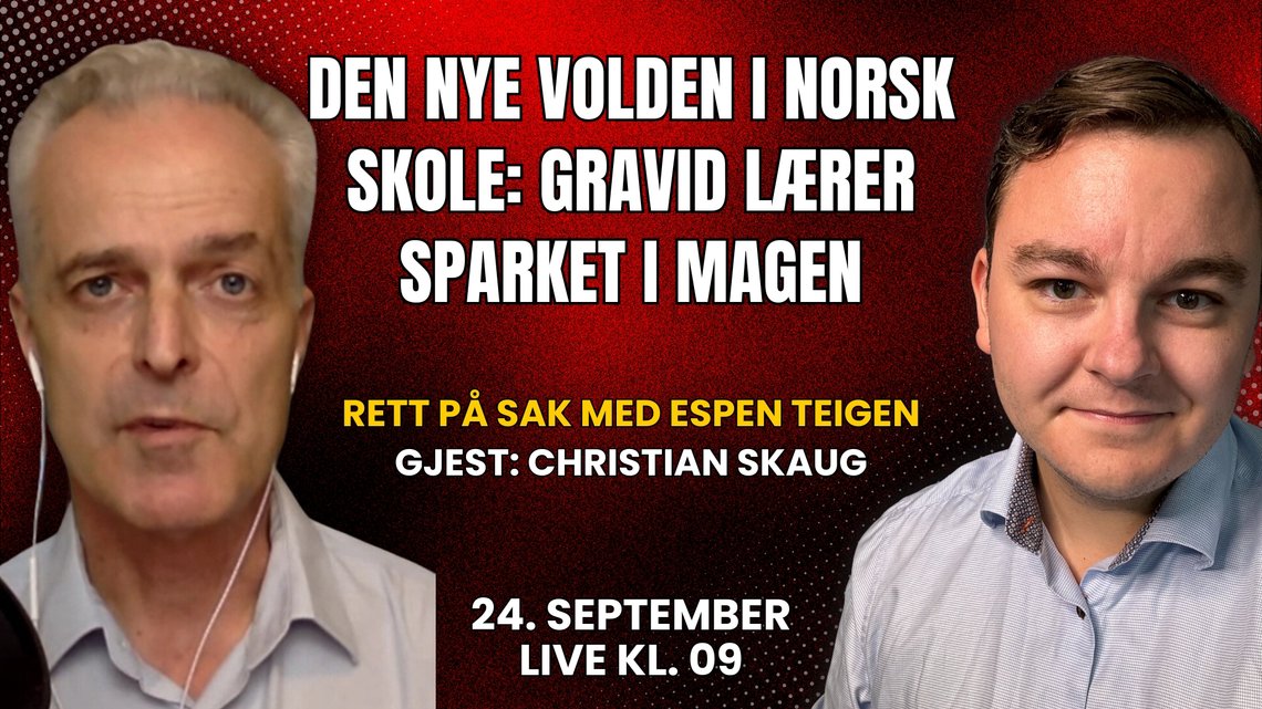 TIRSDAG: Det er duket for en proppfull sending med nyheter, spennende utvikling i debatten og ikke minst Tommy Robinson-besøket. TIRSDAG: Det er duket for en proppfull sending med nyheter, spennende utvikling i debatten og ikke minst Tommy Robinson-besøket.