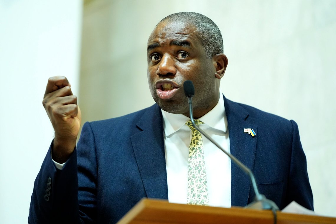 Britain's Foreign Secretary David Lammy, speaks during a joint news conference with Ukraine's Foreign Minister Andriiy Sybiha and U.S. Secretary of State Antony Blinken at the Ministry of Foreign Affairs in Kyiv, Ukraine, Wednesday, Sept. 11, 2024. (AP Photo/Mark Schiefelbein, Pool) Britain's Foreign Secretary David Lammy, speaks during a joint news conference with Ukraine's Foreign Minister Andriiy Sybiha and U.S. Secretary of State Antony Blinken at the Ministry of Foreign Affairs in Kyiv, Ukraine, Wednesday, Sept. 11, 2024. (AP Photo/Mark Schiefelbein, Pool)