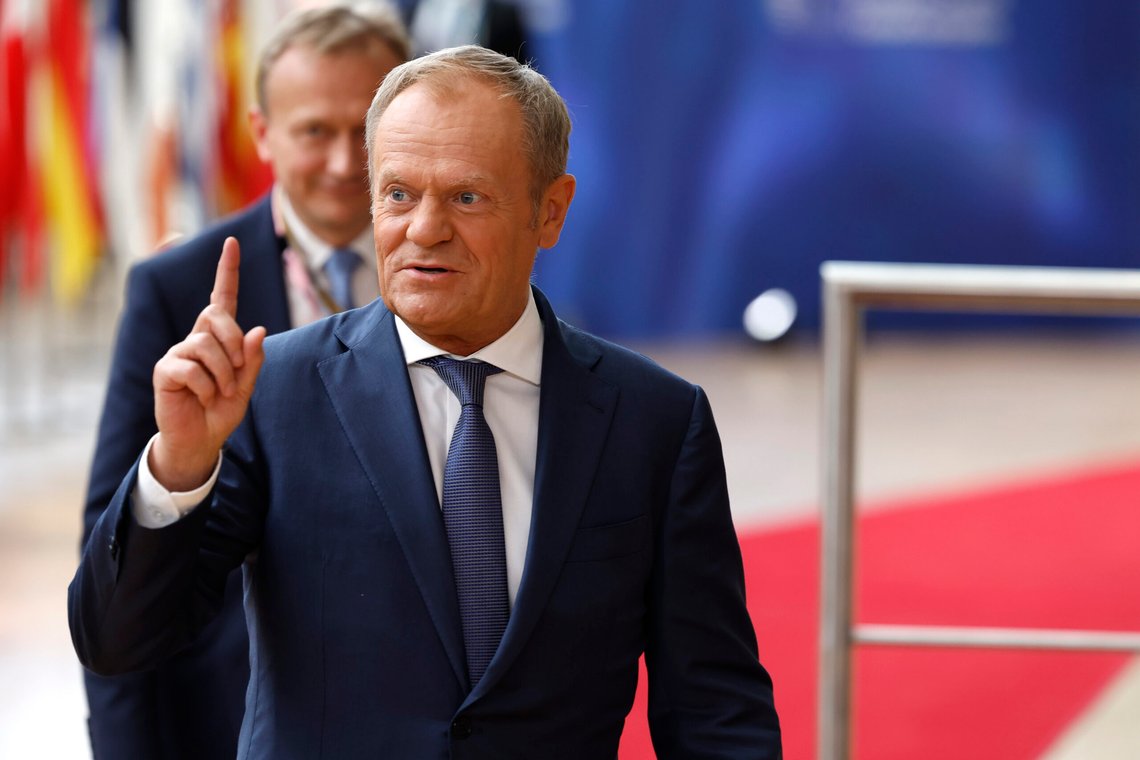Polens statsminister Donald Tusk misliker at Tyskland forsøker å få kontroll over sine egne grenser. Foto: Geert Vanden Wijngaert / AP / NTB Polens statsminister Donald Tusk misliker at Tyskland forsøker å få kontroll over sine egne grenser. Foto: Geert Vanden Wijngaert / AP / NTB