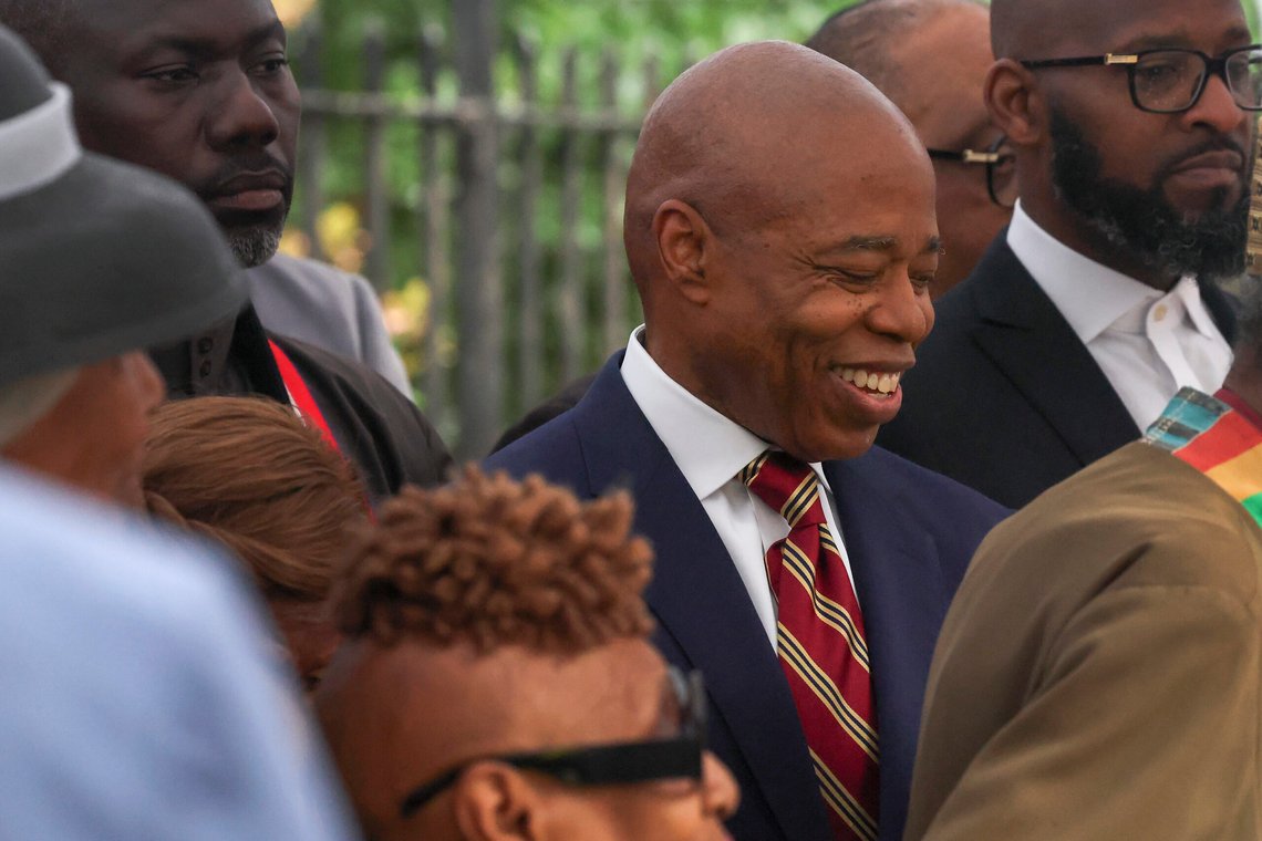 New York City Mayor Eric Adams speaks during a news conference outside Gracie Mansion, Thursday, Sept. 26, 2024, in New York. (AP Photo/Yuki Iwamura) New York City Mayor Eric Adams speaks during a news conference outside Gracie Mansion, Thursday, Sept. 26, 2024, in New York. (AP Photo/Yuki Iwamura)