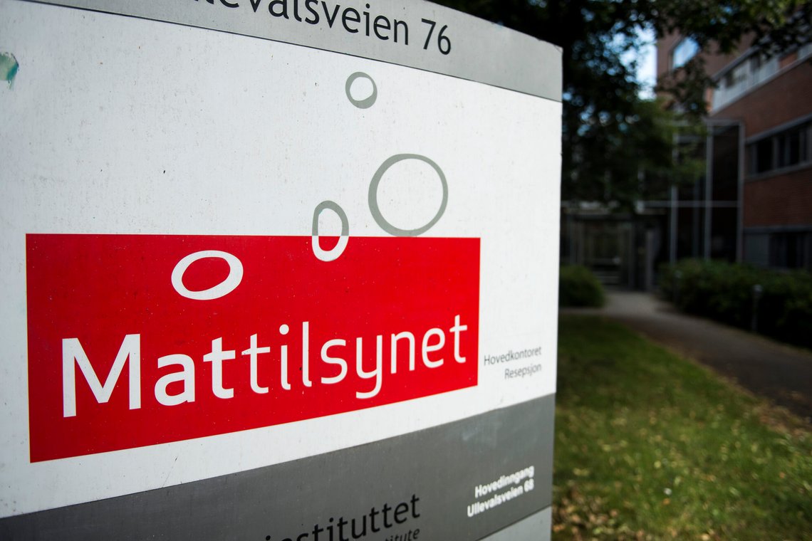 Illustrasjonsbilde av kontorbygningen og skiltet til Mattilsynet i Oslo.
Foto: Carina Johansen / NTB Illustrasjonsbilde av kontorbygningen og skiltet til Mattilsynet i Oslo.
Foto: Carina Johansen / NTB