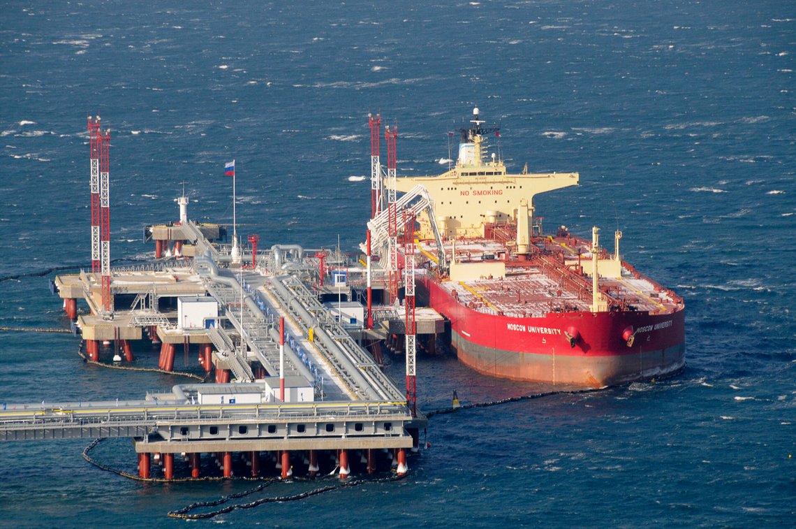 FILE - A tanker seen anchored at the new oil export terminal in the far eastern port of Kozmino on Dec. 28, 2009. Prices for Russian oil have risen well above a price cap imposed by Western allies as part of sanctions over the invasion of Ukraine. And that is putting the cap to its first serious test. The idea is to limit President Vladimir Putin’s earnings from oil by barring Western insurers and shippers from handling oil above $60 per barrel. (AP Photo, File) FILE - A tanker seen anchored at the new oil export terminal in the far eastern port of Kozmino on Dec. 28, 2009. Prices for Russian oil have risen well above a price cap imposed by Western allies as part of sanctions over the invasion of Ukraine. And that is putting the cap to its first serious test. The idea is to limit President Vladimir Putin’s earnings from oil by barring Western insurers and shippers from handling oil above $60 per barrel. (AP Photo, File)