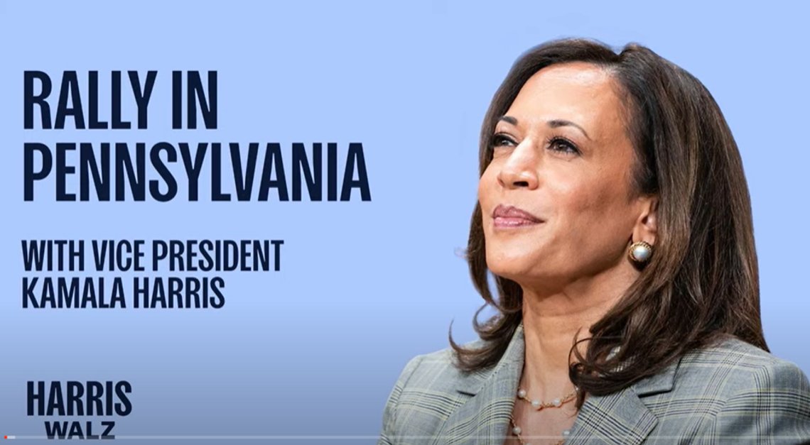 Pennsylvania er en viktig vippestat i det kommende presidentvalget, derfor bruker både Trump og Harris mye energi på å vinne stemmer. Harris virker å tro at amerikanere vil like at hun stjeler midlene til de vellykkede, men hun kan ta feil. Stillbilde YouTube Pennsylvania er en viktig vippestat i det kommende presidentvalget, derfor bruker både Trump og Harris mye energi på å vinne stemmer. Harris virker å tro at amerikanere vil like at hun stjeler midlene til de vellykkede, men hun kan ta feil. Stillbilde YouTube