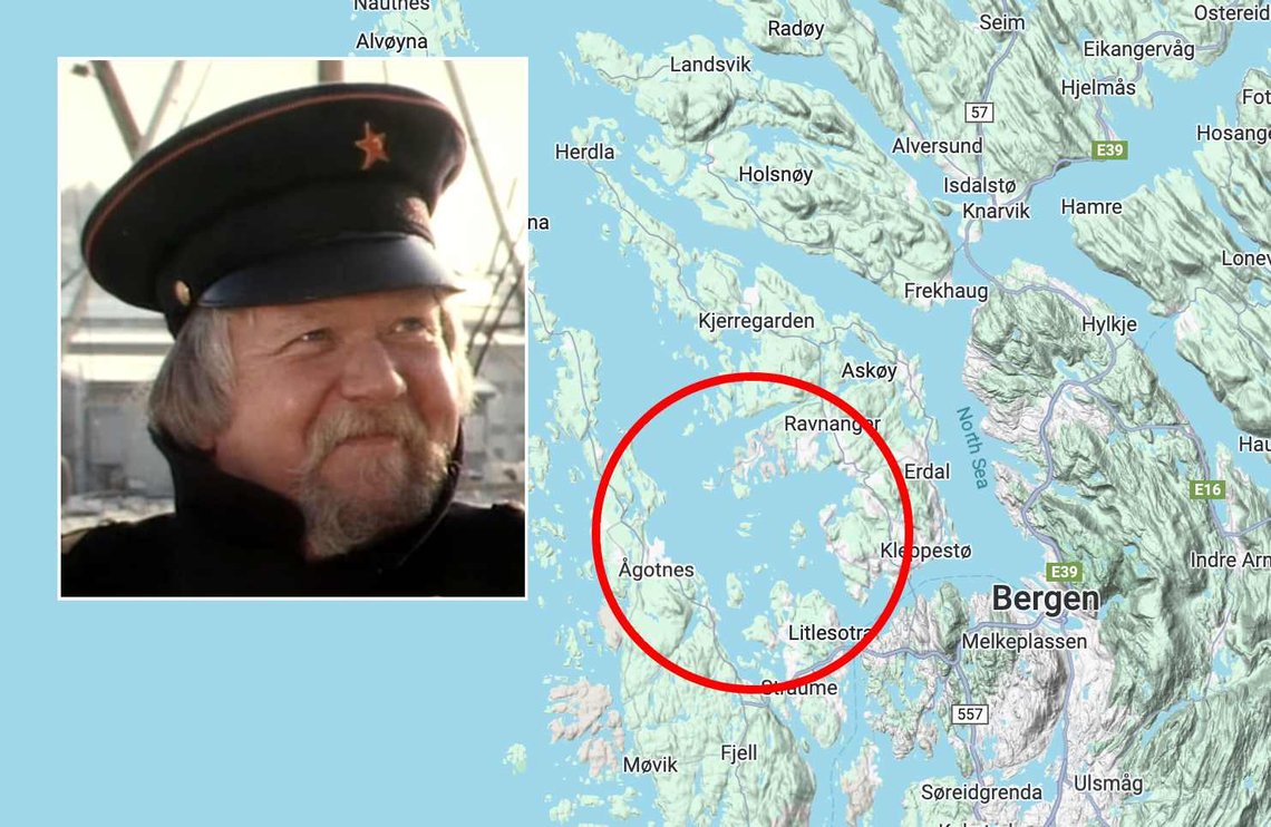 En fremmed ubåt dukket uventet opp i Hjeltefjorden (rød markering), i innseilingen til Bergen. Detaljene i saken holdes hemmelig, så vi vet ikke om kapteinen klarte å se grensen under vann.(Kart: Google/Foto: NRK.) En fremmed ubåt dukket uventet opp i Hjeltefjorden (rød markering), i innseilingen til Bergen. Detaljene i saken holdes hemmelig, så vi vet ikke om kapteinen klarte å se grensen under vann.(Kart: Google/Foto: NRK.)
