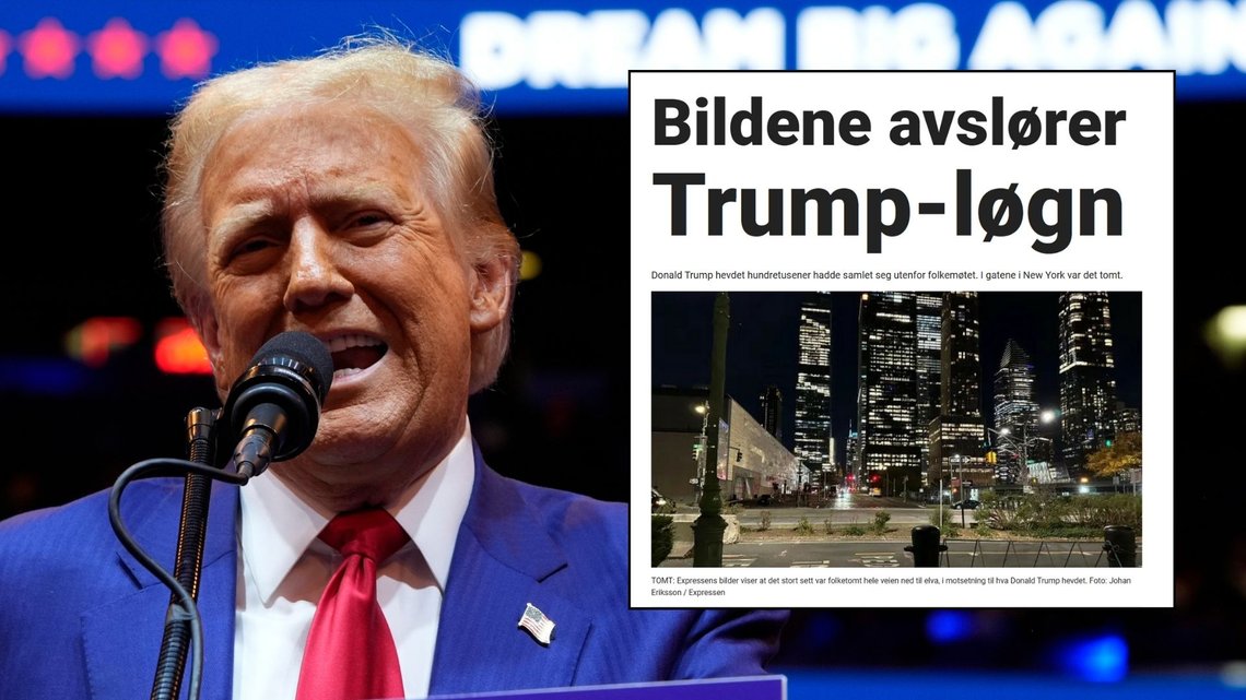 MADISON SQUARE GARDEN: Utenfor det ikoniske arrangementet som dominerte nyhetene søndag og mandag, var det store folkemengder. Dagbladet fastslår at det var folketomt. Foto: (AP Photo/Alex Brandon) MADISON SQUARE GARDEN: Utenfor det ikoniske arrangementet som dominerte nyhetene søndag og mandag, var det store folkemengder. Dagbladet fastslår at det var folketomt. Foto: (AP Photo/Alex Brandon)