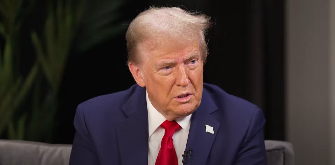 UTENLANDSKE KOBLINGER: Donald Trump hevder i et stort intervju at det kan være utenlandske krefter som står bak attentatforsøkene mot han. Foto: Stillbilde fra Flagrant-podcasten. UTENLANDSKE KOBLINGER: Donald Trump hevder i et stort intervju at det kan være utenlandske krefter som står bak attentatforsøkene mot han. Foto: Stillbilde fra Flagrant-podcasten.