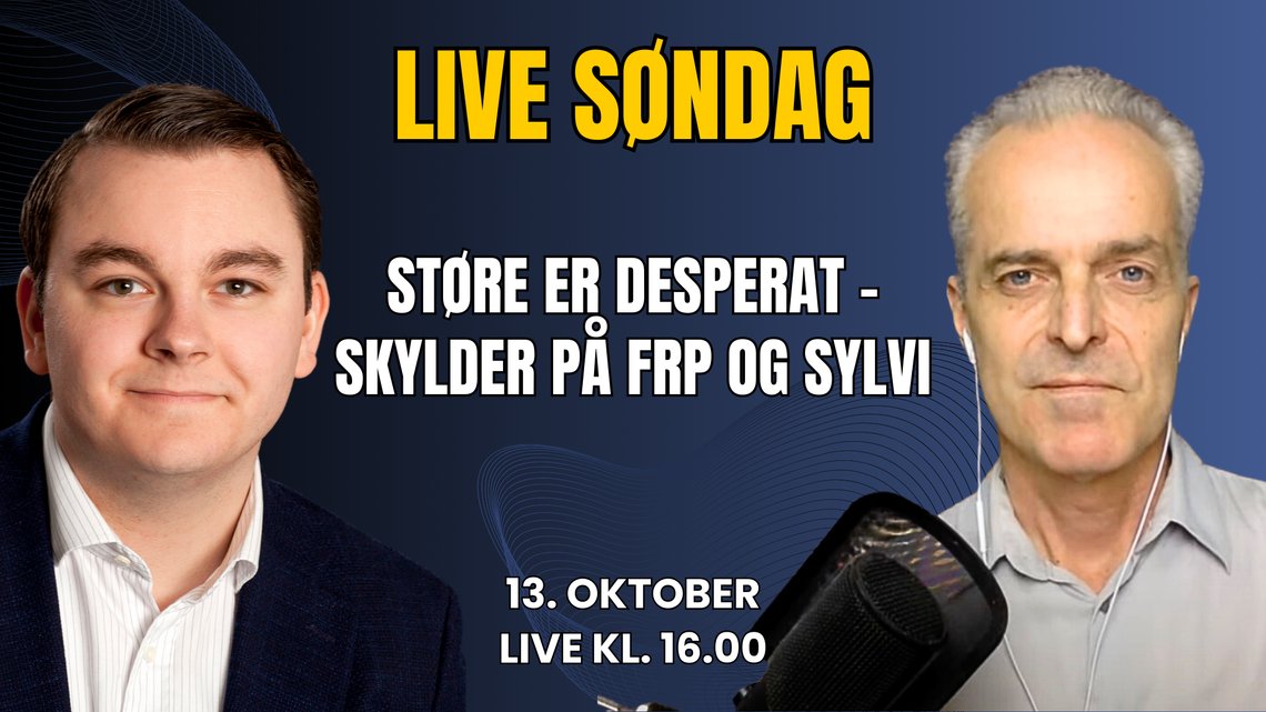 SØNDAG: Live-sending søndag hvor vi oppsummerer ukens nyheter med litt humør. SØNDAG: Live-sending søndag hvor vi oppsummerer ukens nyheter med litt humør.