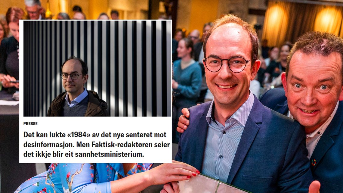 Sjefredaktør Stian Eisenträger i Faktisk.no benekter at deres nysatsing som ber om 100 mill. i statlige midler, skal bli et sannhetsministerium i et intervju med Klassekampen. Foto: Foto: Håkon Mosvold Larsen / NTB Sjefredaktør Stian Eisenträger i Faktisk.no benekter at deres nysatsing som ber om 100 mill. i statlige midler, skal bli et sannhetsministerium i et intervju med Klassekampen. Foto: Foto: Håkon Mosvold Larsen / NTB