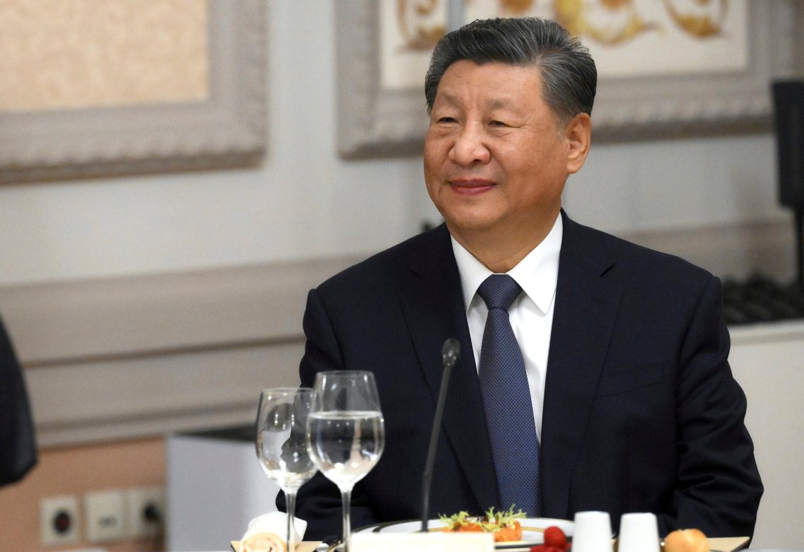Chinese President Xi Jinping attends an informal dinner for the heads of the delegations on the sidelines of BRICS Summit at Kazan City Hall in Kazan, Russia, Tuesday, Oct. 22, 2024. (Sergei Bobylev/Photo host brics-russia2024.ru via AP) Chinese President Xi Jinping attends an informal dinner for the heads of the delegations on the sidelines of BRICS Summit at Kazan City Hall in Kazan, Russia, Tuesday, Oct. 22, 2024. (Sergei Bobylev/Photo host brics-russia2024.ru via AP)