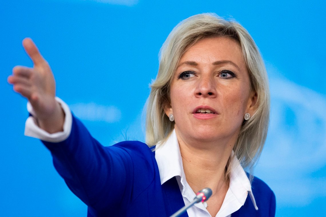 Russisk talsperson Maria Zakharova. Foto: AP/Alexander Zemlianichenko/NTB Russisk talsperson Maria Zakharova. Foto: AP/Alexander Zemlianichenko/NTB