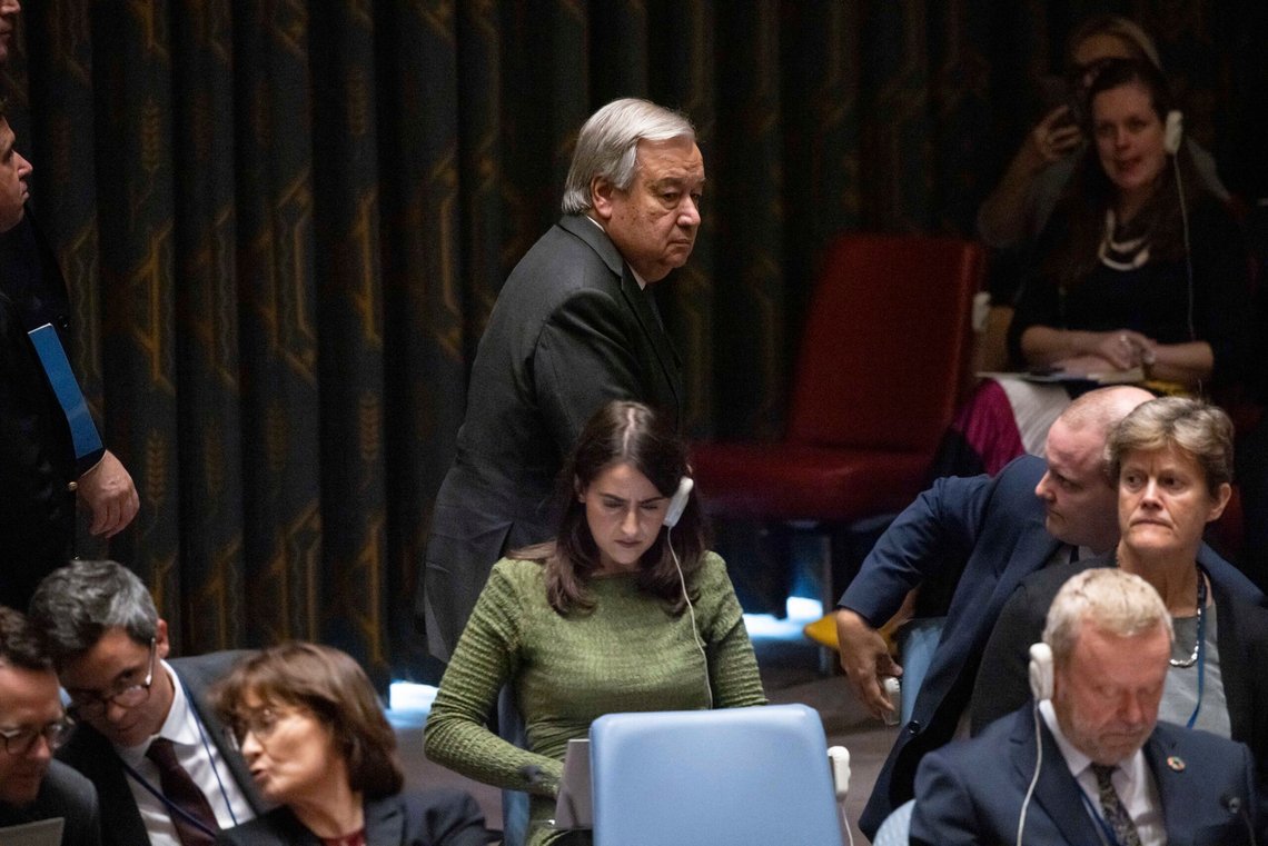 FNs generalsekretær António Guterres nektes adgang til Israel, som har sett seg lei av hans stadige Israel-fiendtlige utspill. Foto: Yuki Iwamura / AP / NTB FNs generalsekretær António Guterres nektes adgang til Israel, som har sett seg lei av hans stadige Israel-fiendtlige utspill. Foto: Yuki Iwamura / AP / NTB