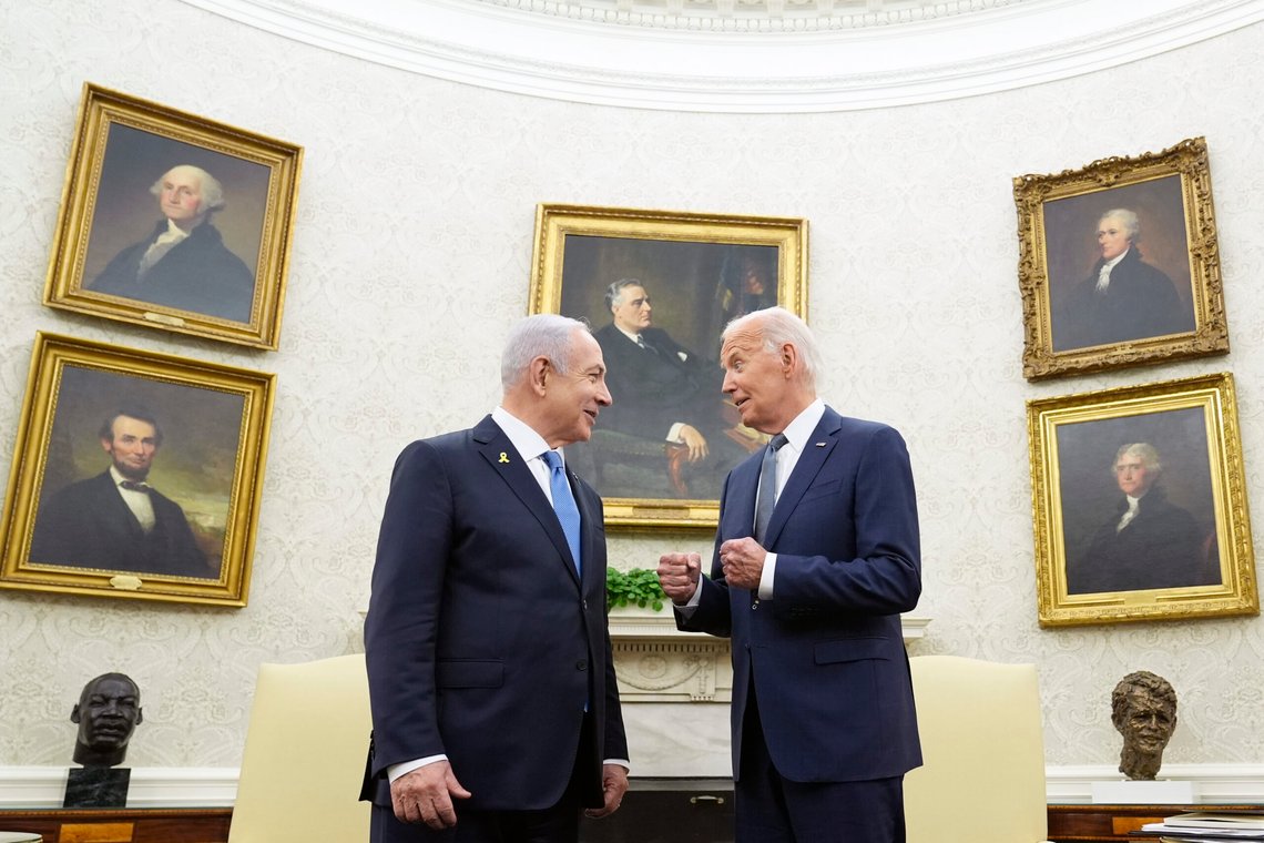 USAs president Joe Biden og Israels president Benjamin Netanyahu skal snakke sammen på telefon onsdag. Foto: Susan Walsh / AP / NTB USAs president Joe Biden og Israels president Benjamin Netanyahu skal snakke sammen på telefon onsdag. Foto: Susan Walsh / AP / NTB