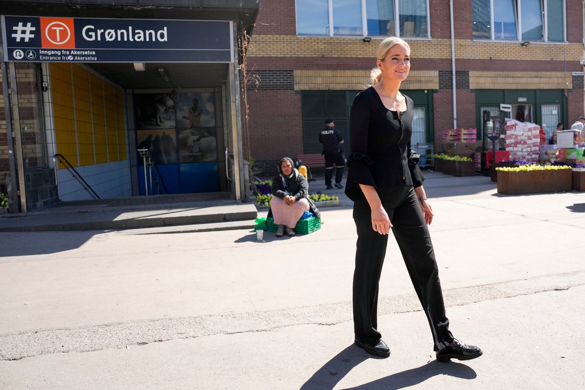 Justis- og beredskapsminister Emilie Enger Mehl (Sp) på Grønland i Oslo.
Foto: Javad Parsa / NTB Justis- og beredskapsminister Emilie Enger Mehl (Sp) på Grønland i Oslo.
Foto: Javad Parsa / NTB
