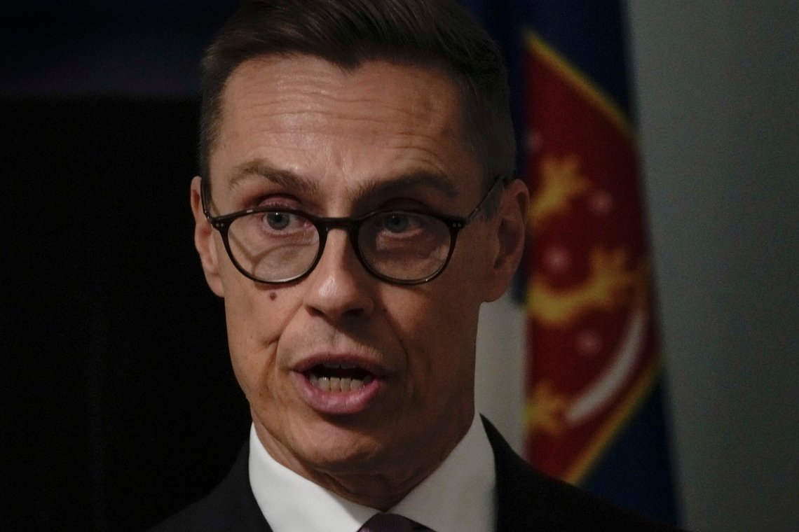 Finnish President Alexander Stubb speaks during a press conference at the Finnish Ambassador's Residence after meeting with Chinese President Xi Jinping, in Beijing, Tuesday, Oct. 29, 2024. (AP Photo/Andy Wong) Finnish President Alexander Stubb speaks during a press conference at the Finnish Ambassador's Residence after meeting with Chinese President Xi Jinping, in Beijing, Tuesday, Oct. 29, 2024. (AP Photo/Andy Wong)