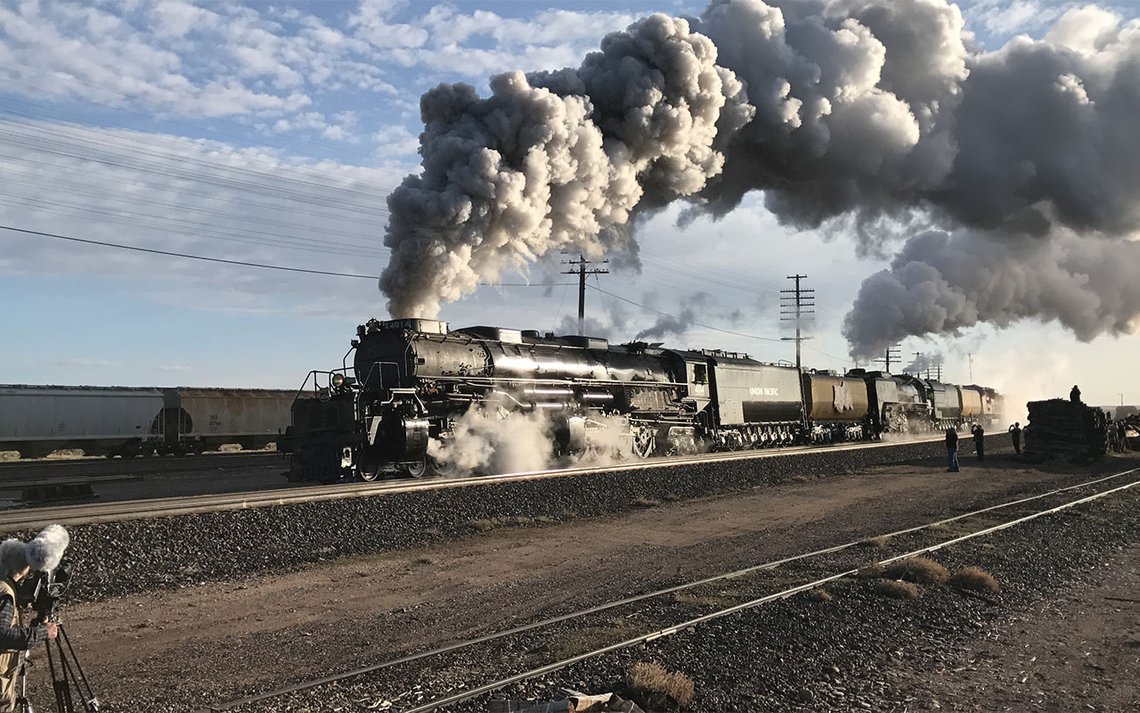 Union Pacific Big Boy 4014s avgang fra Granger, Wyoming 6. mai 2019. Illustrasjonsfoto: Fan Railer CC BY-SA 4.0 Union Pacific Big Boy 4014s avgang fra Granger, Wyoming 6. mai 2019. Illustrasjonsfoto: Fan Railer CC BY-SA 4.0