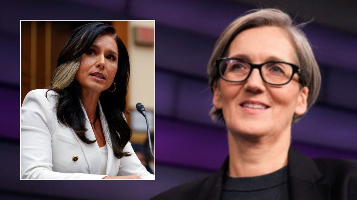 ABSURD: I et nytt angrep på den kommende Trump-administrasjonen går Christina Pletten løs på lojaliteten til Tulsi Gabbard (t.v.) som har tjenestegjort for eget land i Irak. Foto: NTB ABSURD: I et nytt angrep på den kommende Trump-administrasjonen går Christina Pletten løs på lojaliteten til Tulsi Gabbard (t.v.) som har tjenestegjort for eget land i Irak. Foto: NTB