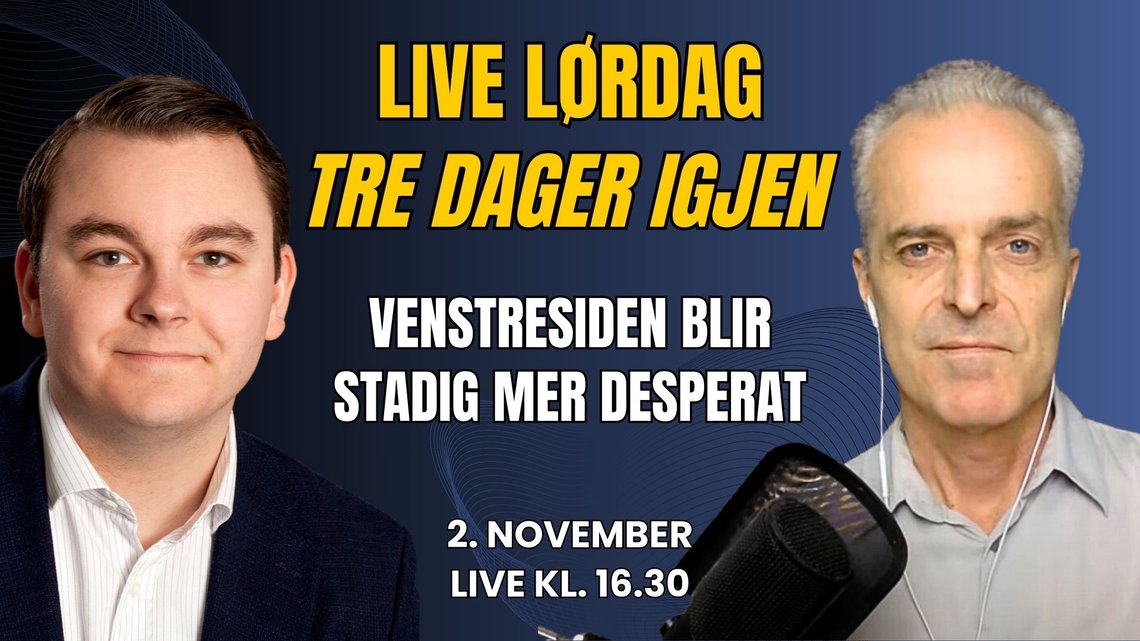 LØRDAG: Kl. 16.30 er vi live med Christian Skaug og Espen Teigen om de ferskeste nyhetene fra USA-valget. Det er kun tre dager igjen. LØRDAG: Kl. 16.30 er vi live med Christian Skaug og Espen Teigen om de ferskeste nyhetene fra USA-valget. Det er kun tre dager igjen.