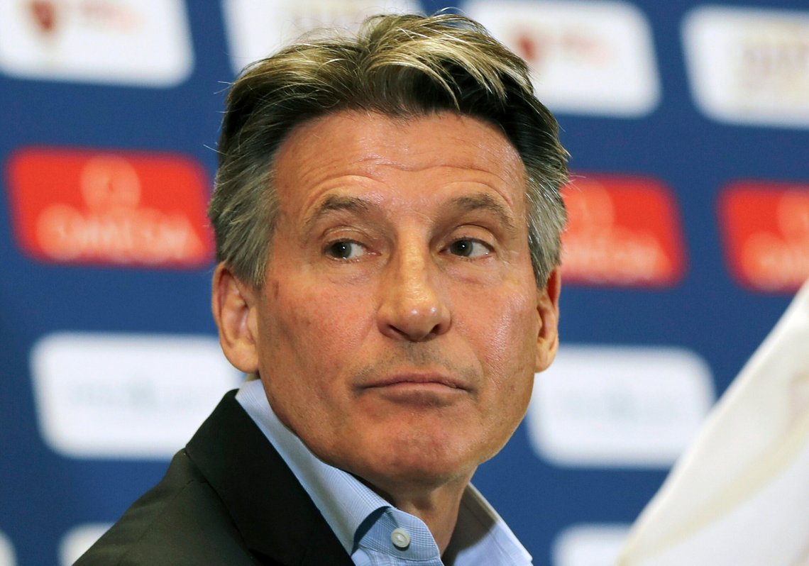 FILE - IAAF President Sebastian Coe attends a press conference ahead of the Doha IAAF Diamond League in Doha, Qatar, May 2, 2019. (AP Photo/Kamran Jebreili, File) FILE - IAAF President Sebastian Coe attends a press conference ahead of the Doha IAAF Diamond League in Doha, Qatar, May 2, 2019. (AP Photo/Kamran Jebreili, File)