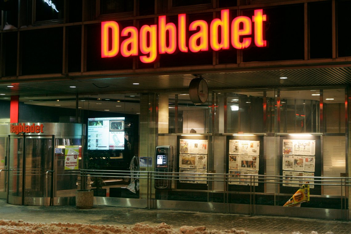 Eksteriør av Dagbladets lokaler i Akersgata i Oslo.
Foto: Morten Holm / NTB Eksteriør av Dagbladets lokaler i Akersgata i Oslo.
Foto: Morten Holm / NTB