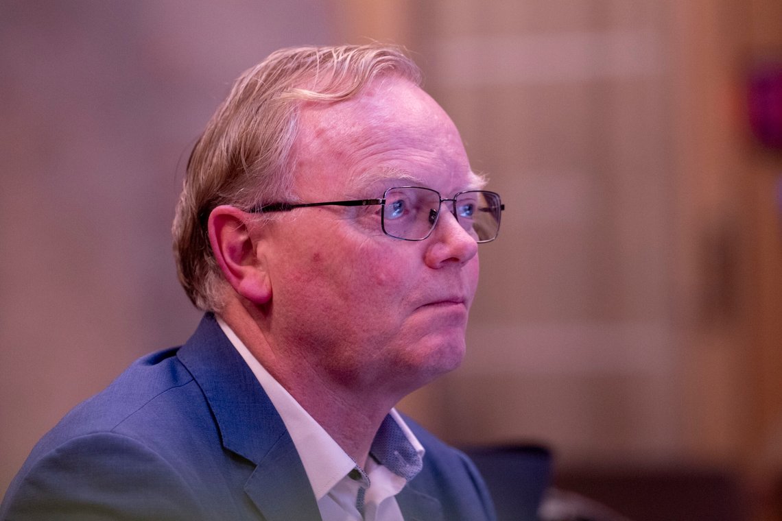 Sindre Finnes tilstede under lanseringen av årets Konjukturrapport til Norsk Industri.
Foto: Javad Parsa / NTB Sindre Finnes tilstede under lanseringen av årets Konjukturrapport til Norsk Industri.
Foto: Javad Parsa / NTB