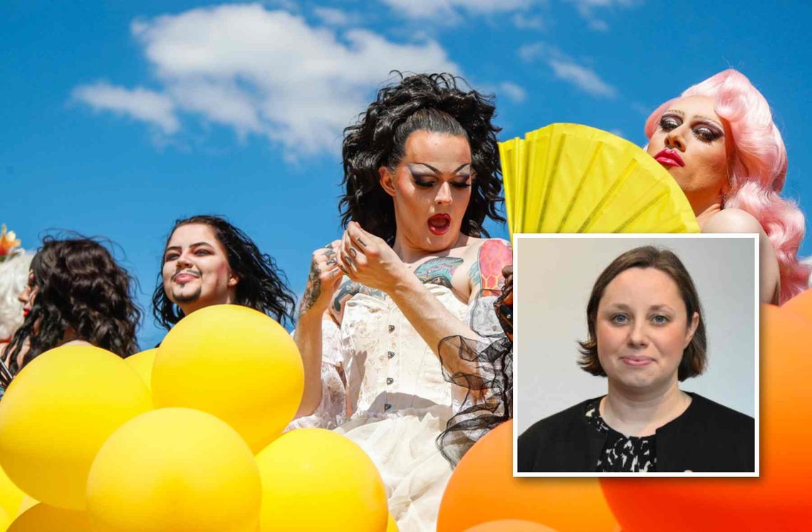 Mye seksuelt mangfold under Pride-paraden 2023 i Bergen. Innfelt: «Mangfoldsbyråd Charlotte Spurkeland (H). (Foto: Bergen kommune / Tuva Åserud/NTB) Mye seksuelt mangfold under Pride-paraden 2023 i Bergen. Innfelt: «Mangfoldsbyråd Charlotte Spurkeland (H). (Foto: Bergen kommune / Tuva Åserud/NTB)