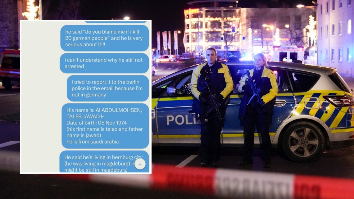VARSLET: En kvinne varslet om at terroristen Taleb Al-Abdulmohsen (50) ville slå til med et terrorangrep allerede i 2023. Foto: NTB/X VARSLET: En kvinne varslet om at terroristen Taleb Al-Abdulmohsen (50) ville slå til med et terrorangrep allerede i 2023. Foto: NTB/X