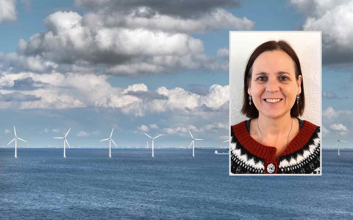 INPs leder Ann Jorun Hillersøy tror havvind aldri vil bli bygget på norsk sokkel. (Foto: INP). Havvind og partileder Ann Jorun Hillersøy.