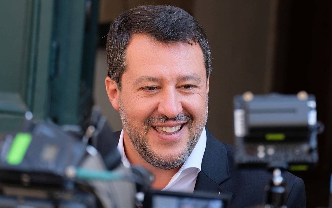 Matteo Salvini er leder av det euroskeptiske partiet Lega Nord. Foto: Kasa Fue CC BY-SA 4.0 Matteo Salvini er leder av det euroskeptiske partiet Lega Nord. Foto: Kasa Fue CC BY-SA 4.0