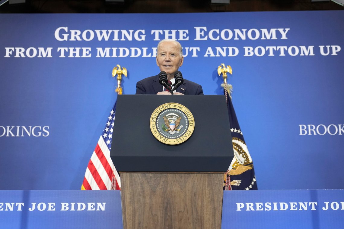 President Joe Biden speaks about his administrations economic playbook and the future of the American economy at the Brookings Institution in Washington, Tuesday, Dec. 10, 2024. (AP Photo/Susan Walsh) President Joe Biden speaks about his administrations economic playbook and the future of the American economy at the Brookings Institution in Washington, Tuesday, Dec. 10, 2024. (AP Photo/Susan Walsh)