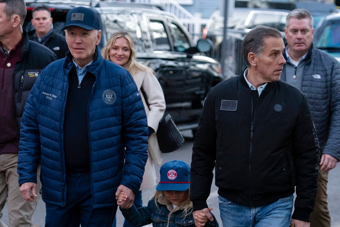 President Joe Biden with his son Hunter Biden and his grandson Beau walk in downtown Nantucket Mass., Friday, Nov. 29, 2024. (AP Photo/Jose Luis Magana) President Joe Biden with his son Hunter Biden and his grandson Beau walk in downtown Nantucket Mass., Friday, Nov. 29, 2024. (AP Photo/Jose Luis Magana)