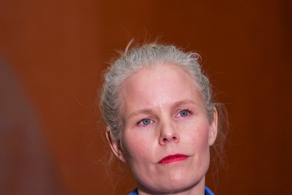 Oslo 20241201.
Kristi Bergstø (SV) under pressekonferanse på Stortinget etter SV og regjeringspartiene kom søndag til enighet om statsbudsjettet for 2025.
Foto: Javad Parsa / NTB Oslo 20241201.
Kristi Bergstø (SV) under pressekonferanse på Stortinget etter SV og regjeringspartiene kom søndag til enighet om statsbudsjettet for 2025.
Foto: Javad Parsa / NTB