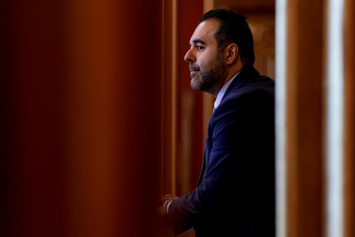 Oslo 20241023.
Stortingspresident Masud Gharahkhani (Ap) under den muntlige spørretimen i Stortinget onsdag.
Foto: Javad Parsa / NTB Oslo 20241023.
Stortingspresident Masud Gharahkhani (Ap) under den muntlige spørretimen i Stortinget onsdag.
Foto: Javad Parsa / NTB
