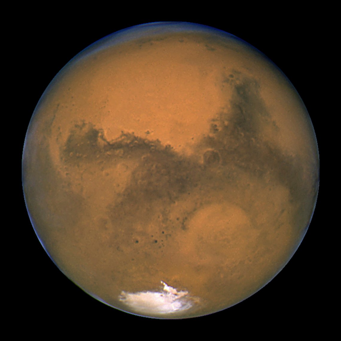 Ny studie viser at planeten Mars kan ha innvirkning på klimaet her på jorden. Foto: NASA/J. Bell - Cornell U./M. Wolff - SSI via AP Ny studie viser at planeten Mars kan ha innvirkning på klimaet her på jorden. Foto: NASA/J. Bell - Cornell U./M. Wolff - SSI via AP