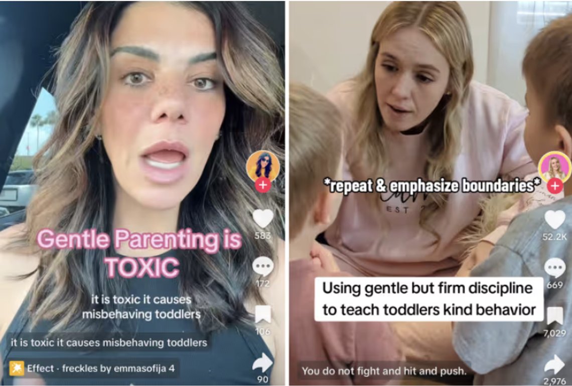 Jill York mener at Gentle Parenting is TOXIC, Olivia Own støtter denne formen for oppdragelse. Stillbilde TikTok/ Jill York/ Olivia Own Jill York mener at Gentle Parenting is TOXIC, Olivia Own støtter denne formen for oppdragelse. Stillbilde TikTok/ Jill York/ Olivia Own