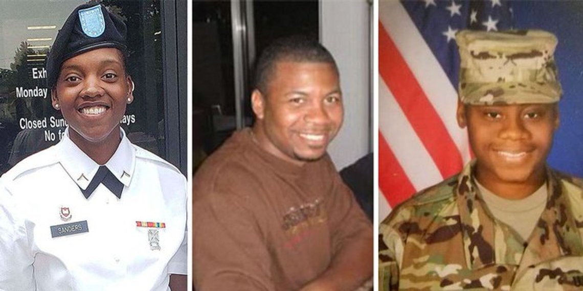 Sersjant Kennedy Sanders, stabssersjant William Jerome Rivers og sersjant Breonna Alexsondria Moffett. Disse tre soldatene fra den amerikanske hærreserven ble drept av et droneangrep på basen deres i Jordan nær den syriske grensen 28. januar 2024. Kilde: U.S. Army / Fox News. Sersjant Kennedy Sanders, stabssersjant William Jerome Rivers og sersjant Breonna Alexsondria Moffett. Disse tre soldatene fra den amerikanske hærreserven ble drept av et droneangrep på basen deres i Jordan nær den syriske grensen 28. januar 2024. Kilde: U.S. Army / Fox News.