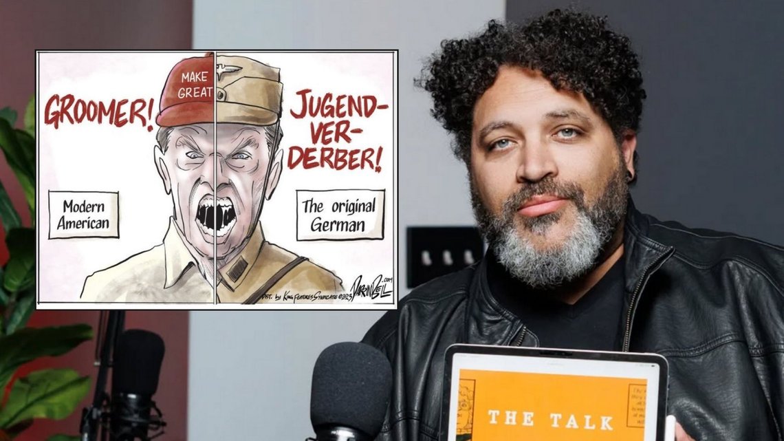 GROOMER: Den Pulitzer-vinnende karikaturtegneren Darrin Bell er arrestert og siktet for besittelse av overgrepsmateriale av barn, samt å ha laget eget AI-generert overgrepsmateriale. Foto: Darrin Bell Instagram GROOMER: Den Pulitzer-vinnende karikaturtegneren Darrin Bell er arrestert og siktet for besittelse av overgrepsmateriale av barn, samt å ha laget eget AI-generert overgrepsmateriale. Foto: Darrin Bell Instagram
