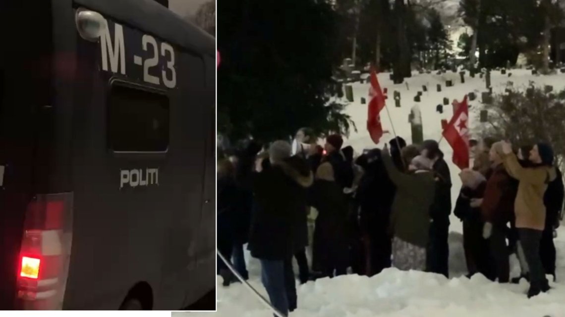 INGEN RASISTER: Flere fra venstresiden hadde møtt opp for å demonstrere mot at Norgesdemokratene markerte grunnlovens far, Christian Magnus Falsen med ropet «Ingen rasister i Gamlebyen». Foto: Privat INGEN RASISTER: Flere fra venstresiden hadde møtt opp for å demonstrere mot at Norgesdemokratene markerte grunnlovens far, Christian Magnus Falsen med ropet «Ingen rasister i Gamlebyen». Foto: Privat