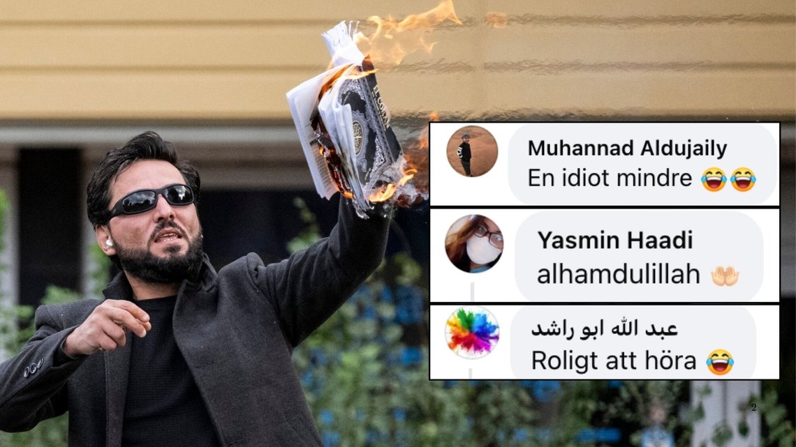 JUBEL: I sosiale medier flyter det over med glede over at Salwan Momika er skutt og drept. JUBEL: I sosiale medier flyter det over med glede over at Salwan Momika er skutt og drept.