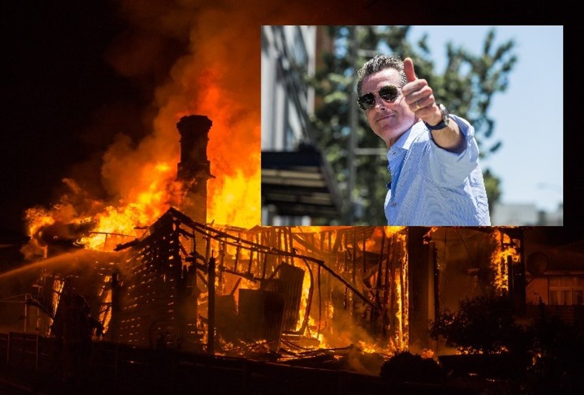 Foto: Shutterstock av Ross Gordon Henry. Innsatt bilde: Gavin Newsom, Shutterstock av Amir Aziz. Foto: Shutterstock av Ross Gordon Henry. Innsatt bilde: Gavin Newsom, Shutterstock av Amir Aziz.