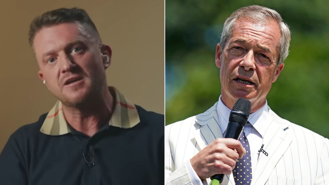 TOMMY VS NIGEL: Høyresiden splittes når det gjelder Tommy Robinson, etter Nigel Farage har tatt klar avstand, på tross av Robinsons viktige rolle i å avsløre groominggjengene i Storbritannia. Foto: NTB TOMMY VS NIGEL: Høyresiden splittes når det gjelder Tommy Robinson, etter Nigel Farage har tatt klar avstand, på tross av Robinsons viktige rolle i å avsløre groominggjengene i Storbritannia. Foto: NTB