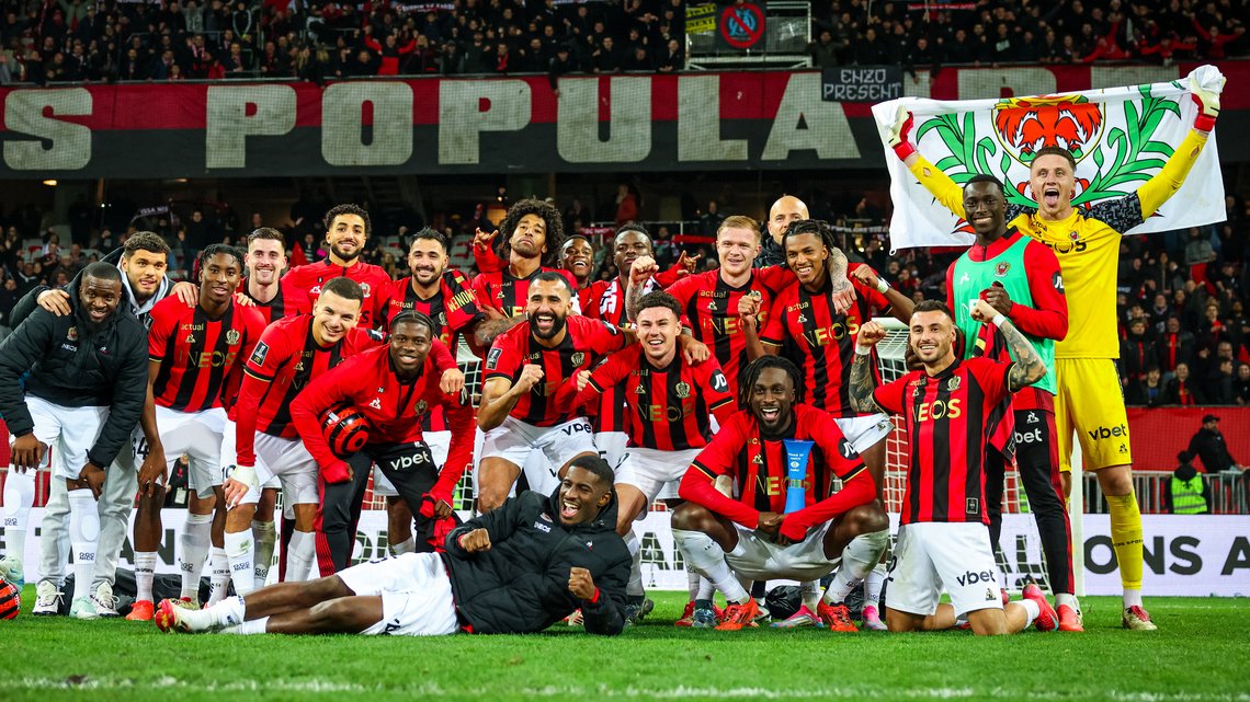 Supporterne til OCG Nice anklages for rasisme. Her er deres egne helter, som ikke akkurat er blendahvite. Foto: X/ OCG Nice Supporterne til OCG Nice anklages for rasisme. Her er deres egne helter, som ikke akkurat er blendahvite. Foto: X/ OCG Nice