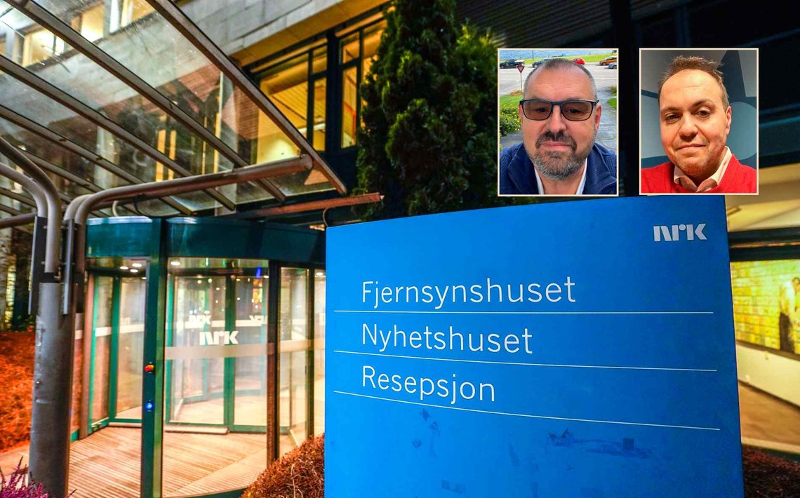 Fra NRKs bygningsmasse på Marienlyst, som allerede er solgt. Innfelt er politisk nestleder i Industri- og Næringspartiet, Øystein Høksnes (t.v.) og lokallagsleder Frogner, Christian Mikkel Dobloug. (Foto: Lise Åserud/NTB og INP) Fra NRKs bygningsmasse på Marienlyst, som allerede er solgt. Innfelt er politisk nestleder i Industri- og Næringspartiet, Øystein Høksnes (t.v.) og lokallagsleder Frogner, Christian Mikkel Dobloug. (Foto: Lise Åserud/NTB og INP)