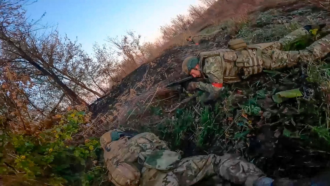 FILE - In this image from video released by the Russian Defense Ministry on Nov. 7, 2024, Russian Army soldiers fight with Ukrainian Armed forces in the Sudzhansky district of the Kursk region of Russia. (Russian Defense Ministry Press Service via AP, File) FILE - In this image from video released by the Russian Defense Ministry on Nov. 7, 2024, Russian Army soldiers fight with Ukrainian Armed forces in the Sudzhansky district of the Kursk region of Russia. (Russian Defense Ministry Press Service via AP, File)
