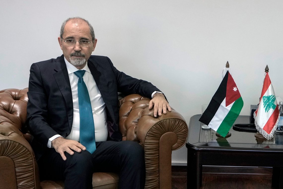 Jordan's Foreign Minister Ayman Safadi meets with his Lebanese counterpart Abdallah Bouhabib, not pictured, in Beirut, Lebanon, Thursday, Jan. 16, 2025. (AP Photo/Bilal Hussein) Jordan's Foreign Minister Ayman Safadi meets with his Lebanese counterpart Abdallah Bouhabib, not pictured, in Beirut, Lebanon, Thursday, Jan. 16, 2025. (AP Photo/Bilal Hussein)