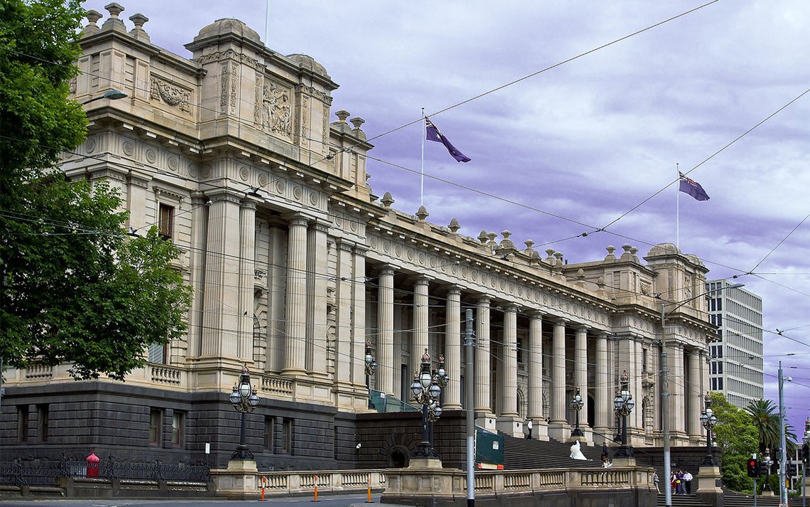 Parlamentsbygningen, Melbourne. Foto: John Torcasio CC BY-SA 3.0 Parlamentsbygningen, Melbourne. Foto: John Torcasio CC BY-SA 3.0