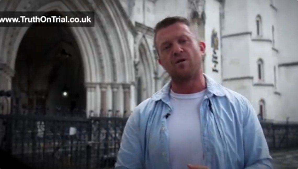 Tommy Robinson ønskes ikke velkommen i Reform UK. Stillbilde video/ Silenced Tommy Robinson ønskes ikke velkommen i Reform UK. Stillbilde video/ Silenced